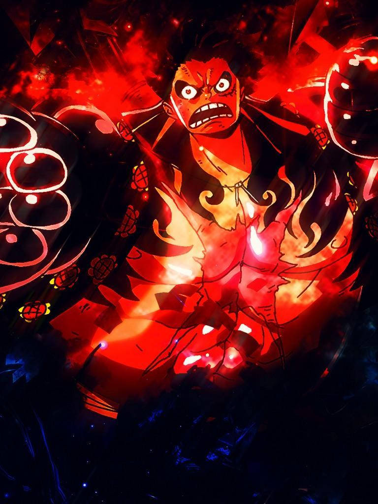 Luffy Gear 4 Flames Wallpaper