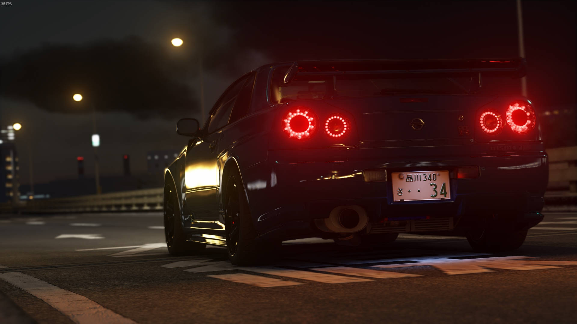 Luminous Nissan Skyline Gtr R34 Wallpaper | WallpapersOK