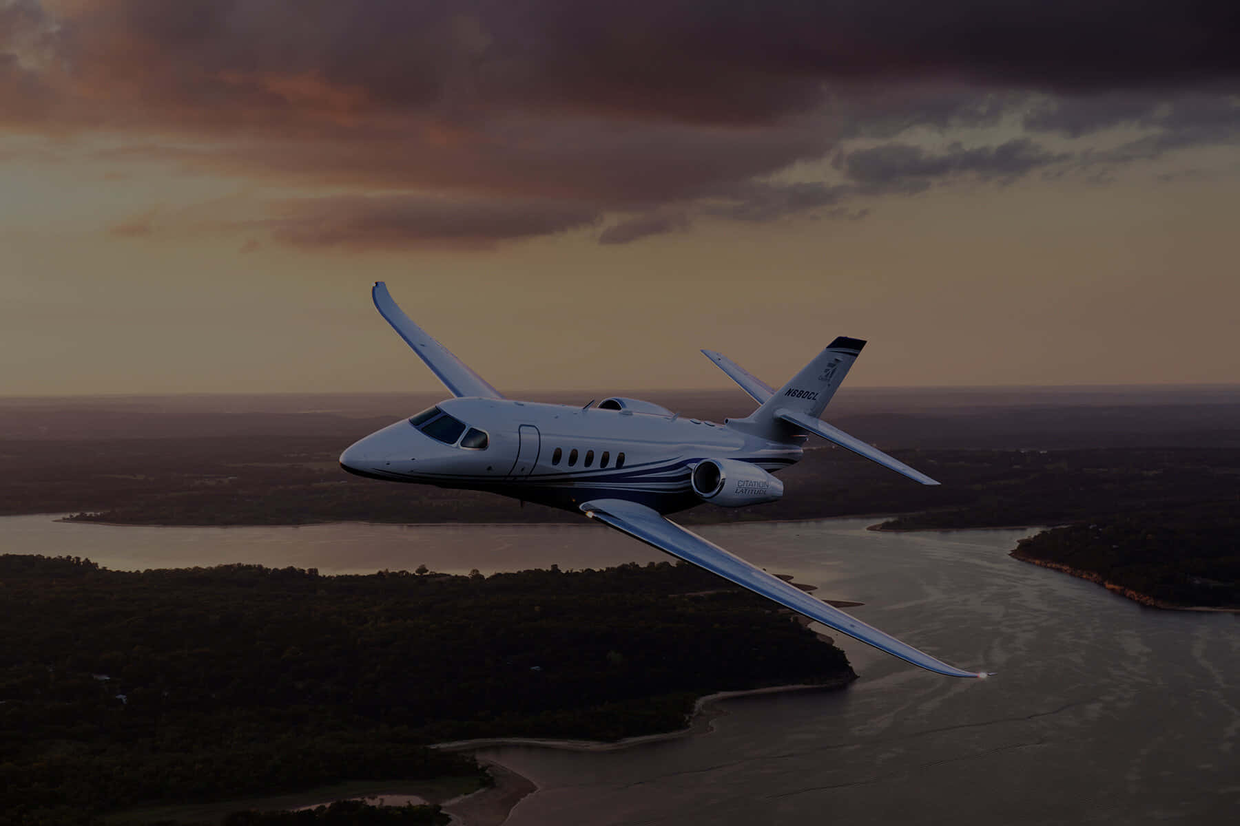 Luxury Private Jet Taking Flight Wallpaper