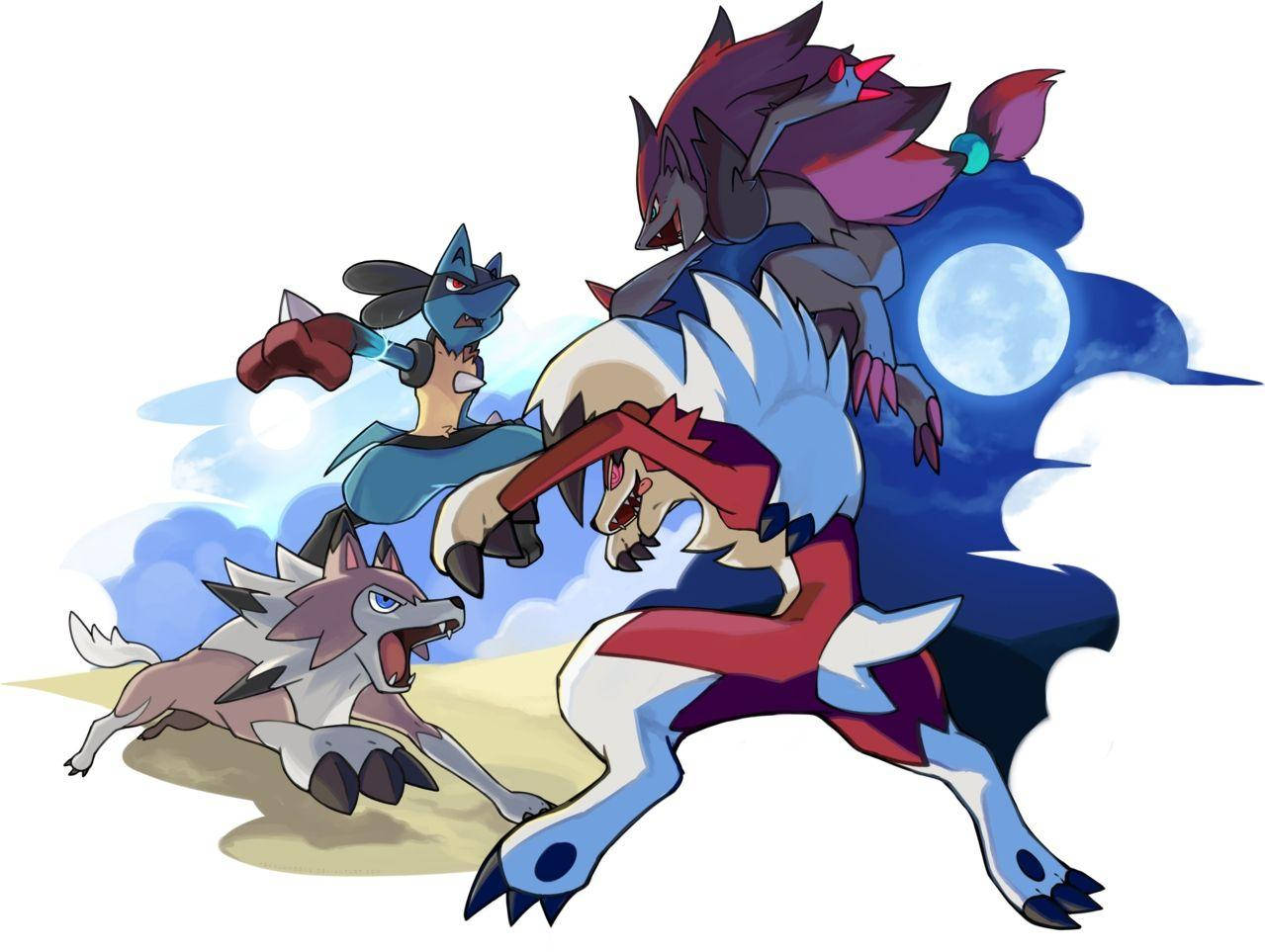 Lycanroc Battle Wallpaper