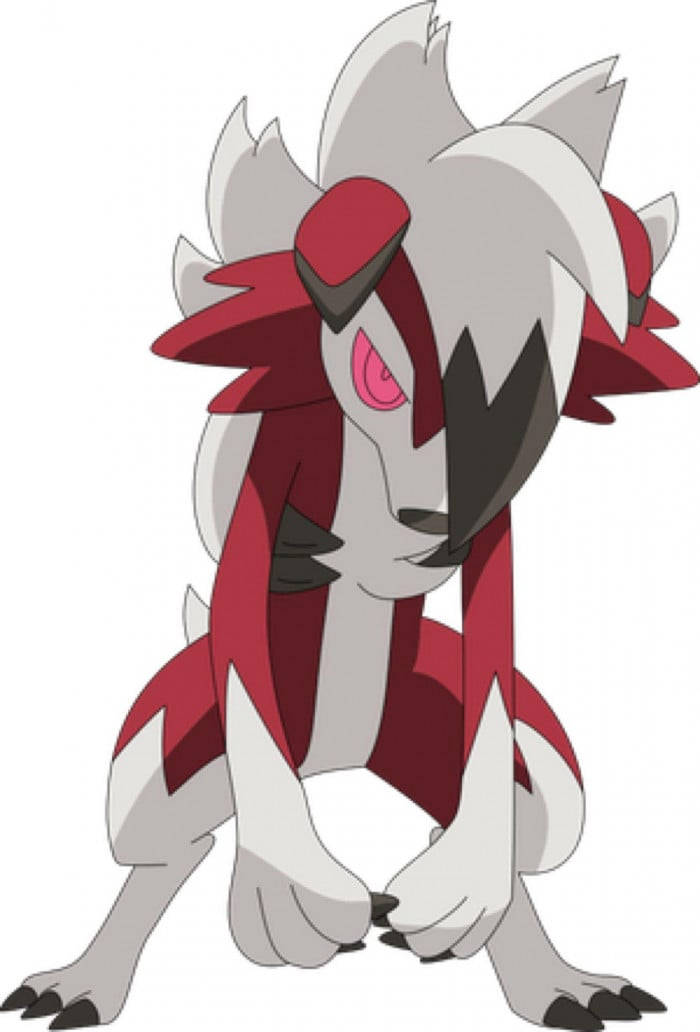 Lycanroc Midnight White Wallpaper