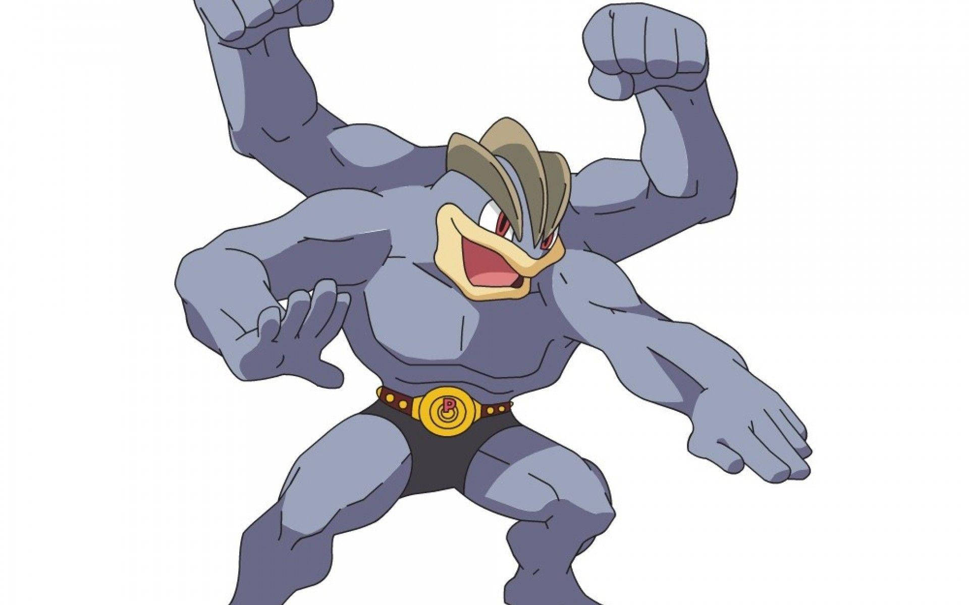 Machamp Official Art White Background Wallpaper