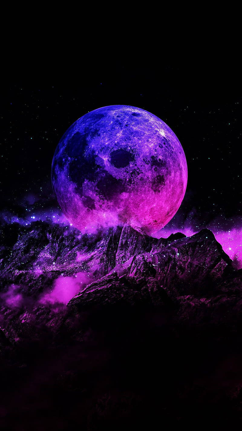 Magical Neon Moon Wallpaper