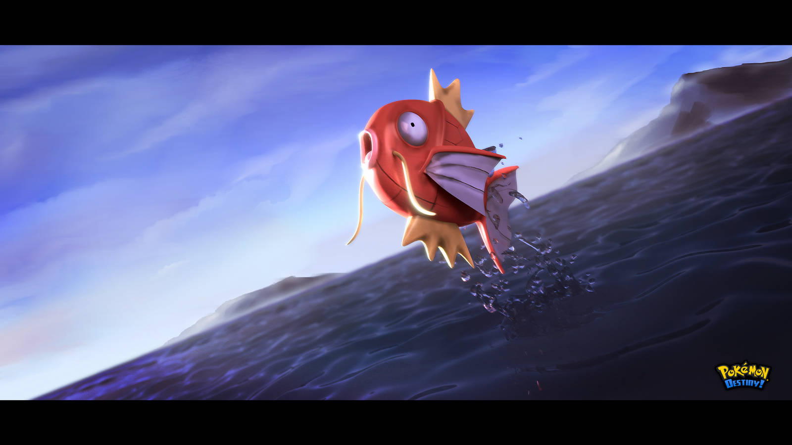 Magikarp 3d Art Jumping Wallpaper