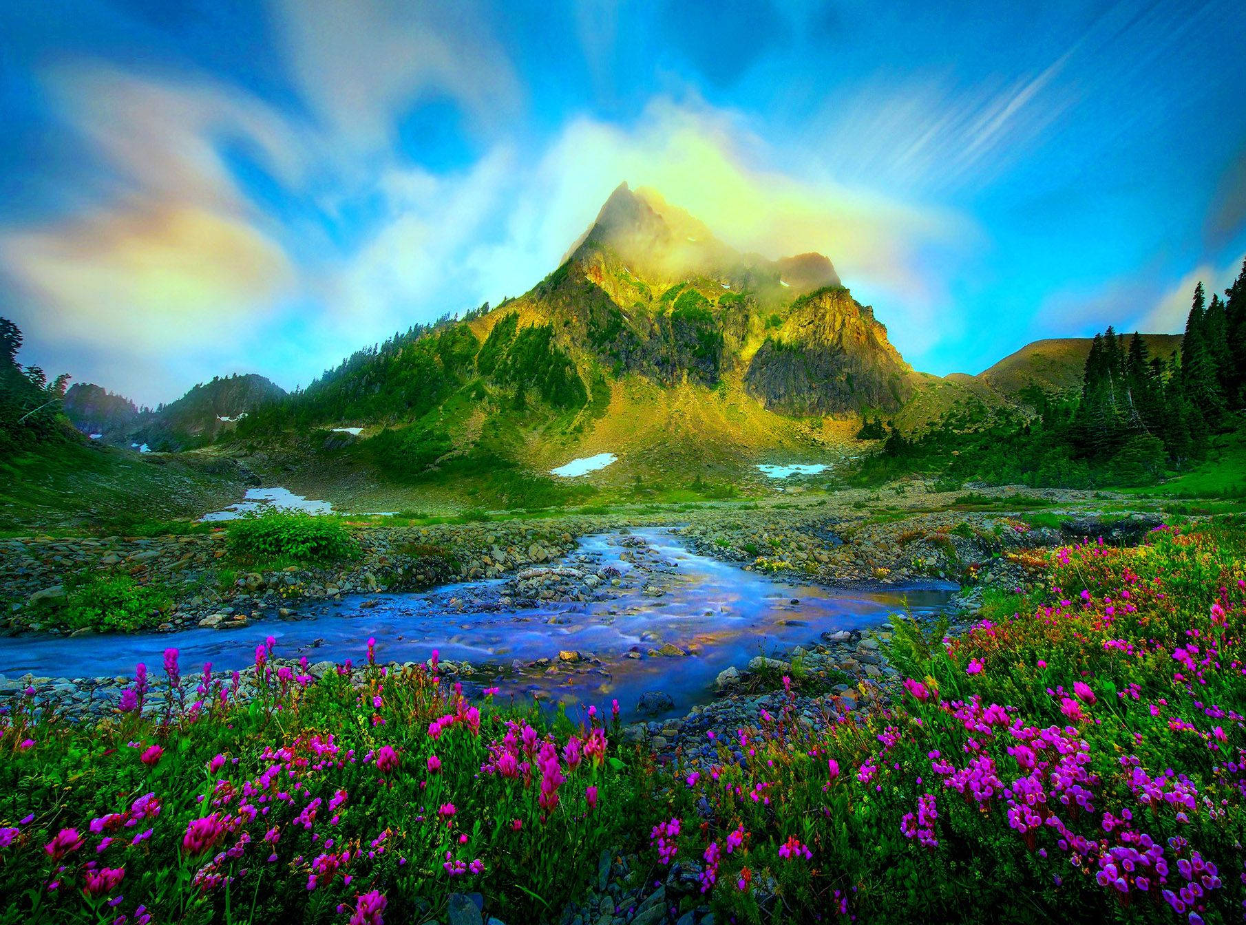 Magnificent Mountain Nature Wallpaper
