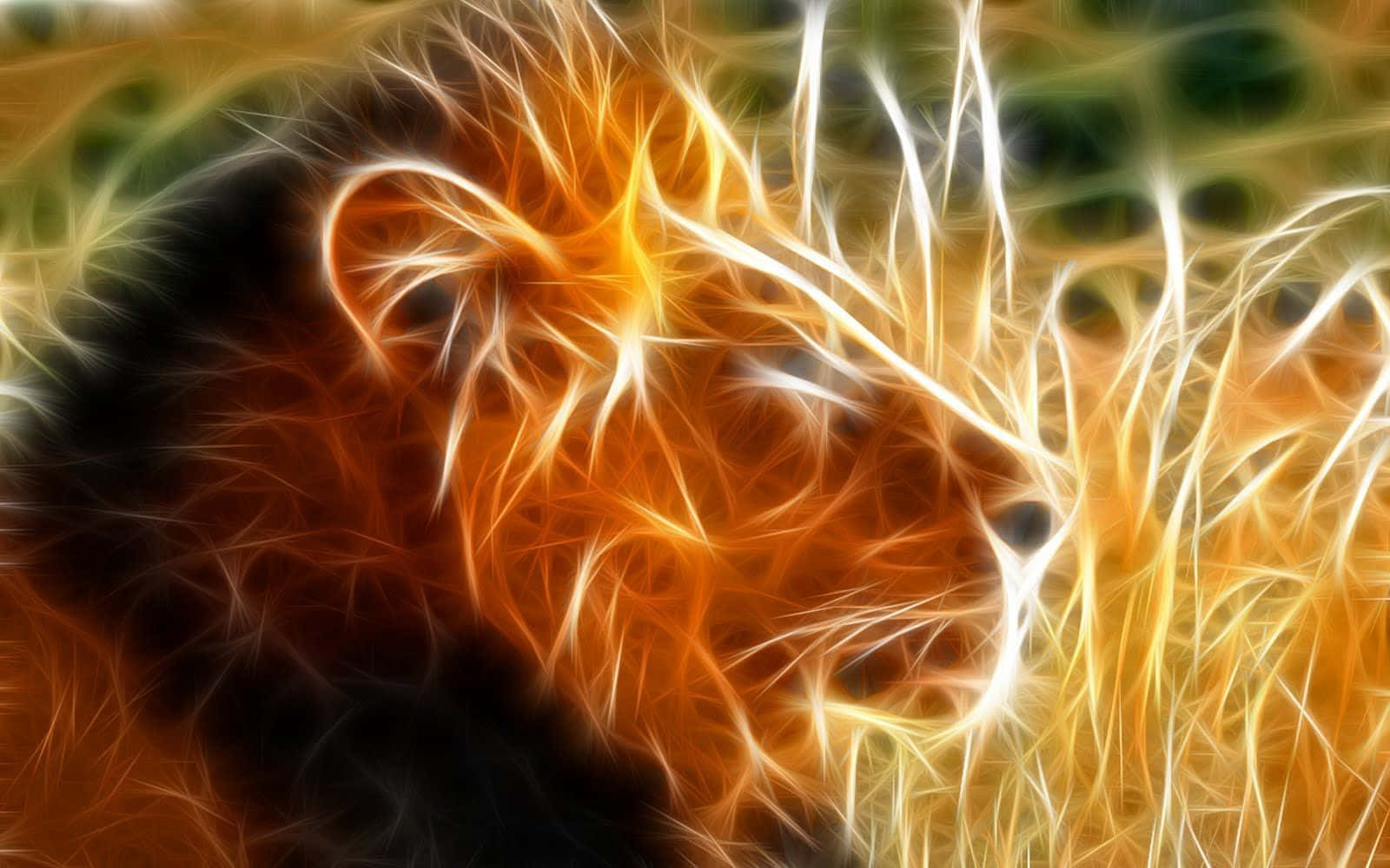 Majestic Abstract Lion Wallpaper