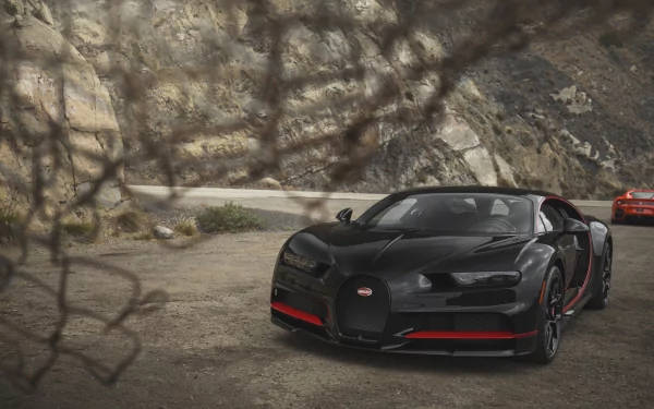 Majestic Black Bugatti Chiron In Ultra 4k Resolution Wallpaper