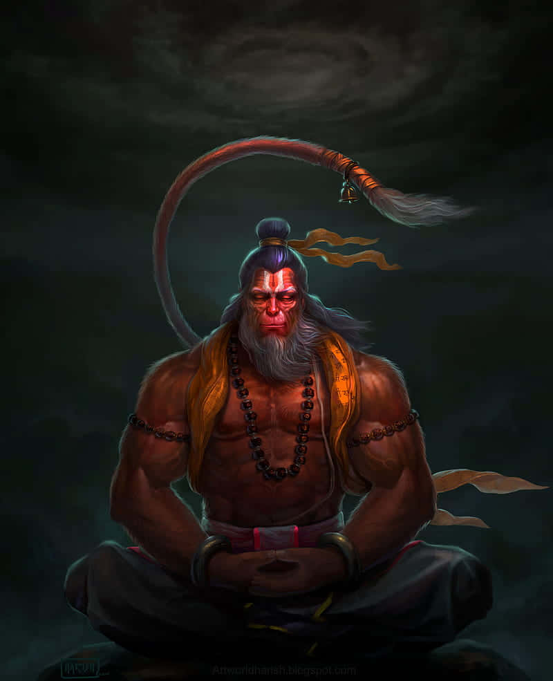 Majestic_ Hanuman_ Artwork Wallpaper