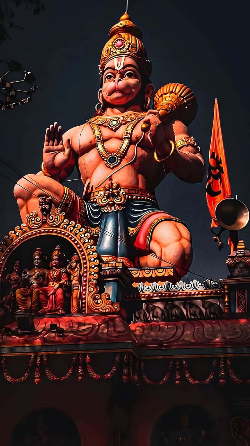 Majestic_ Hanuman_ Statue Wallpaper