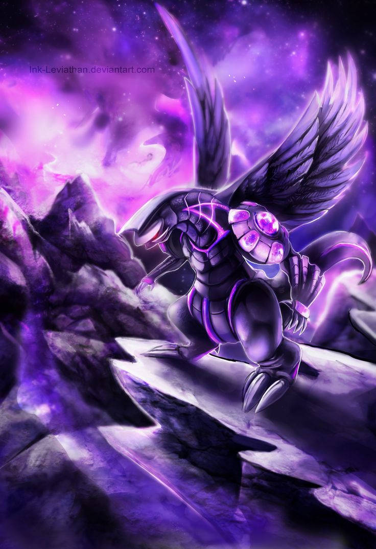 Majestic Palkia In A Purple Haze Wallpaper