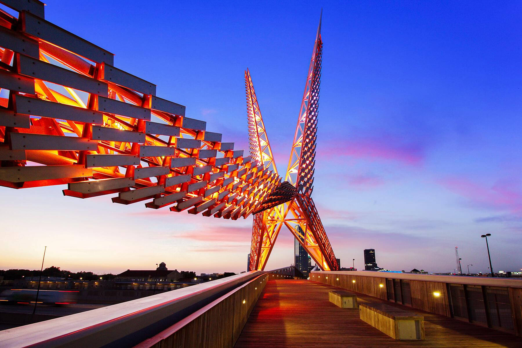 Majestic View Of Skydance Bridge In Oklahoma Wallpaper