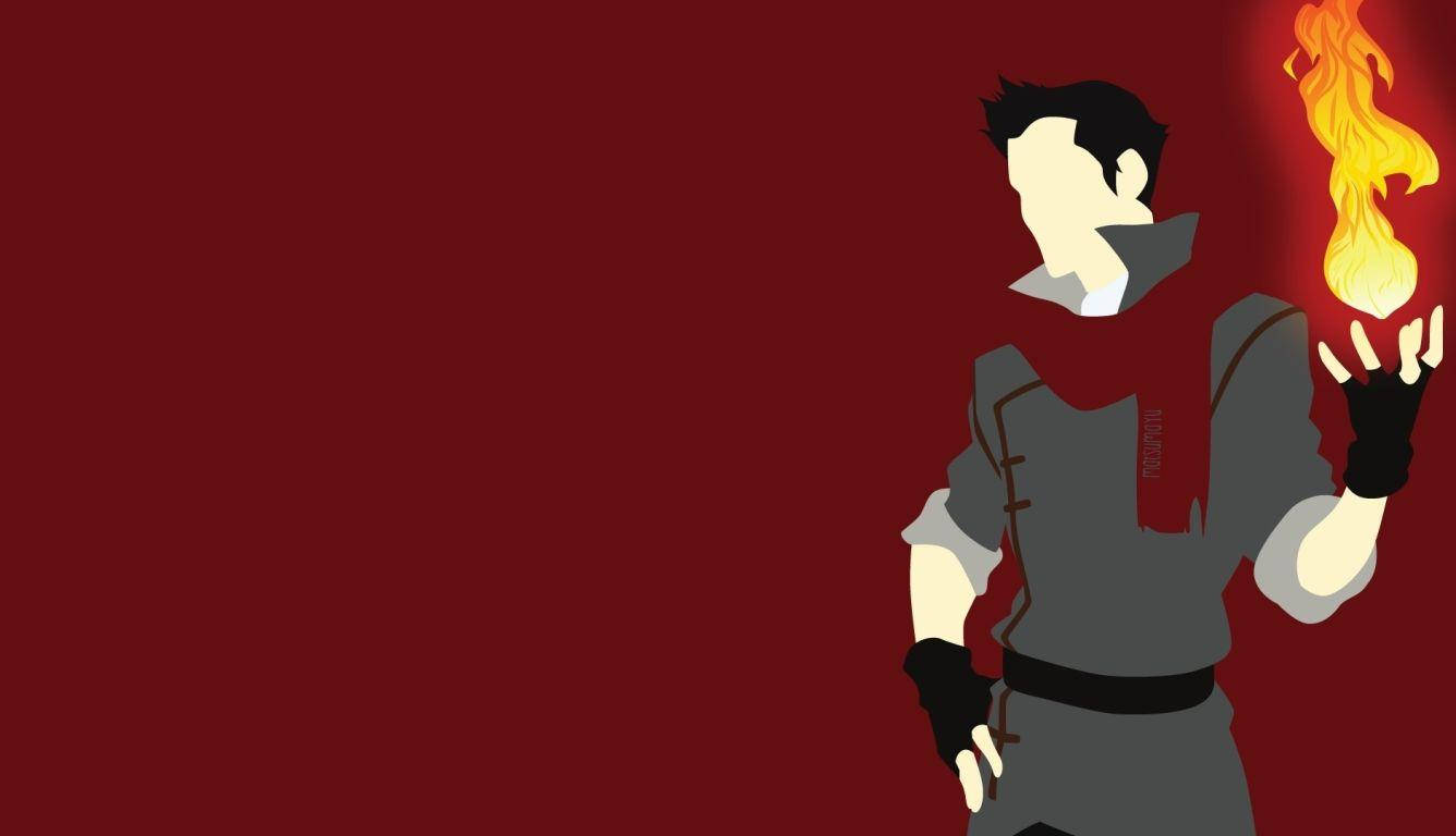 Mako - The Flame Wielder Minimalistic Art From The Legend Of Korra Wallpaper