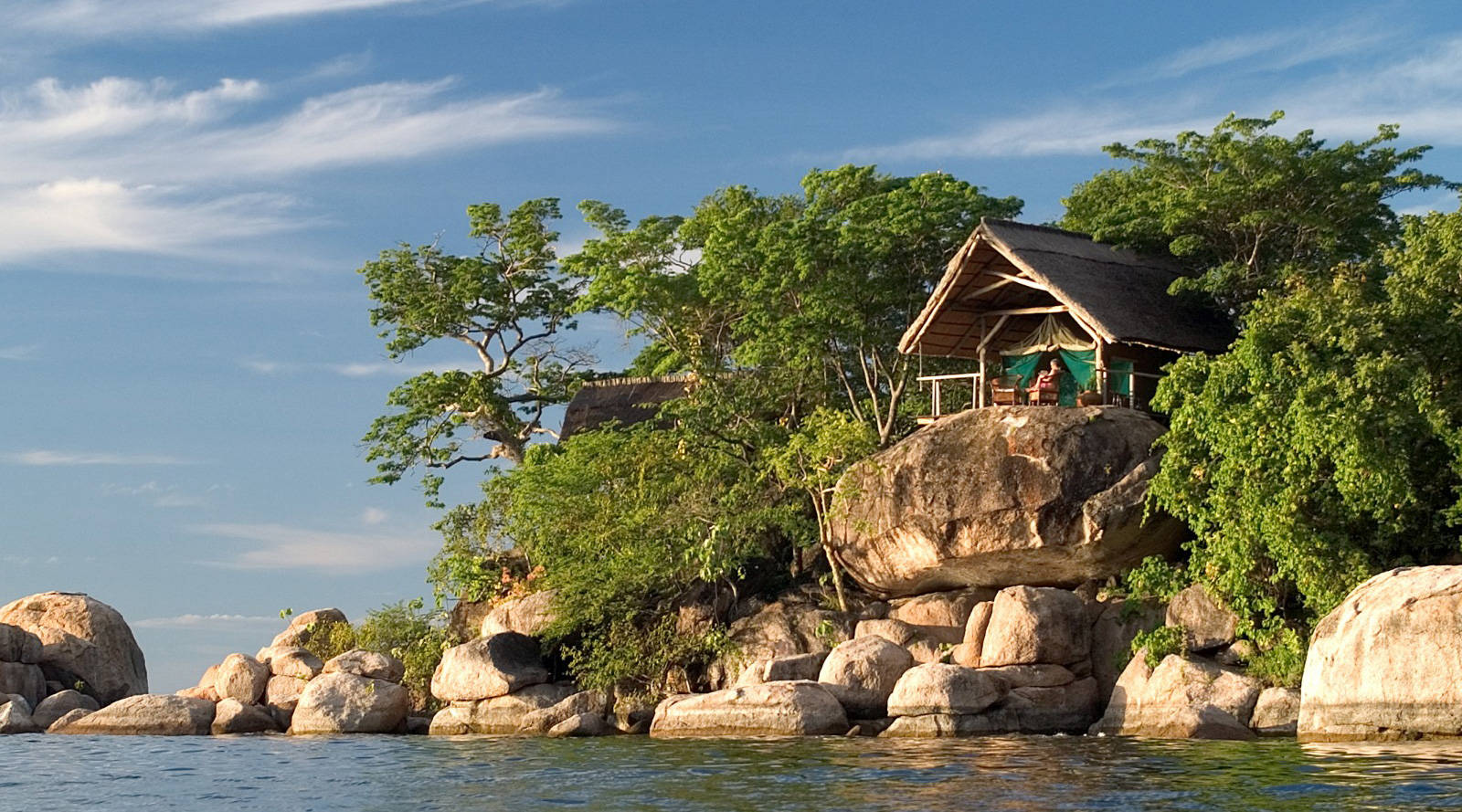 Malawi Hut Rocks Lake Wallpaper