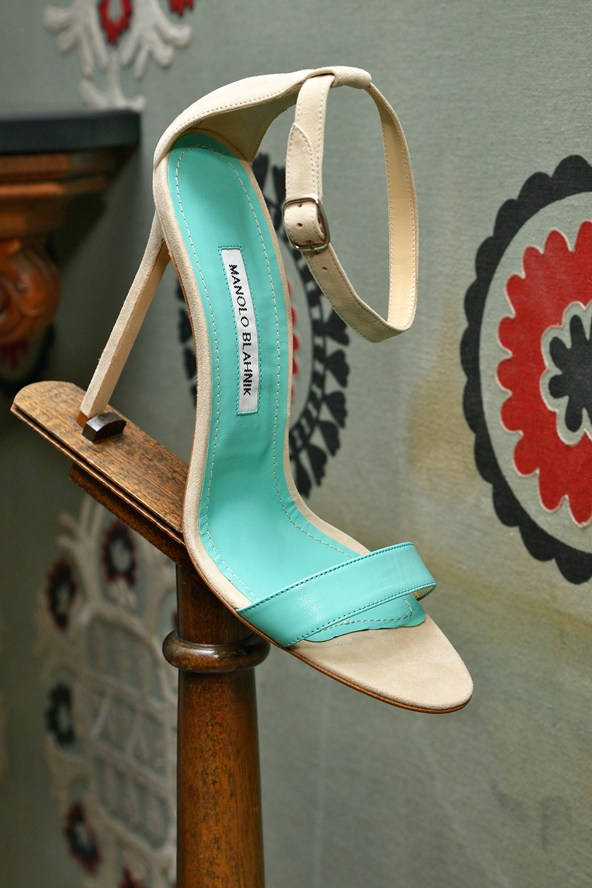 Manolo Blahnik Heels In Turquoise Wallpaper