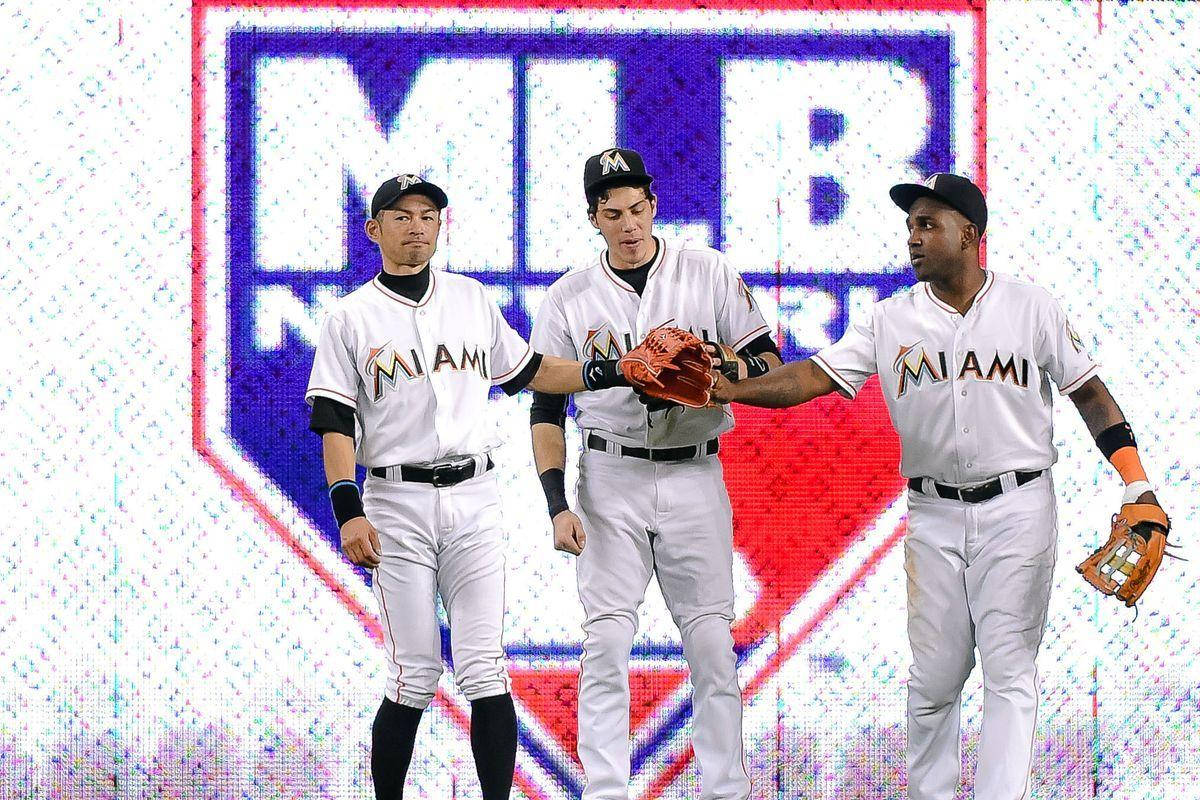 Marcell Ozuna And Teammates At Mlb Wallpaper