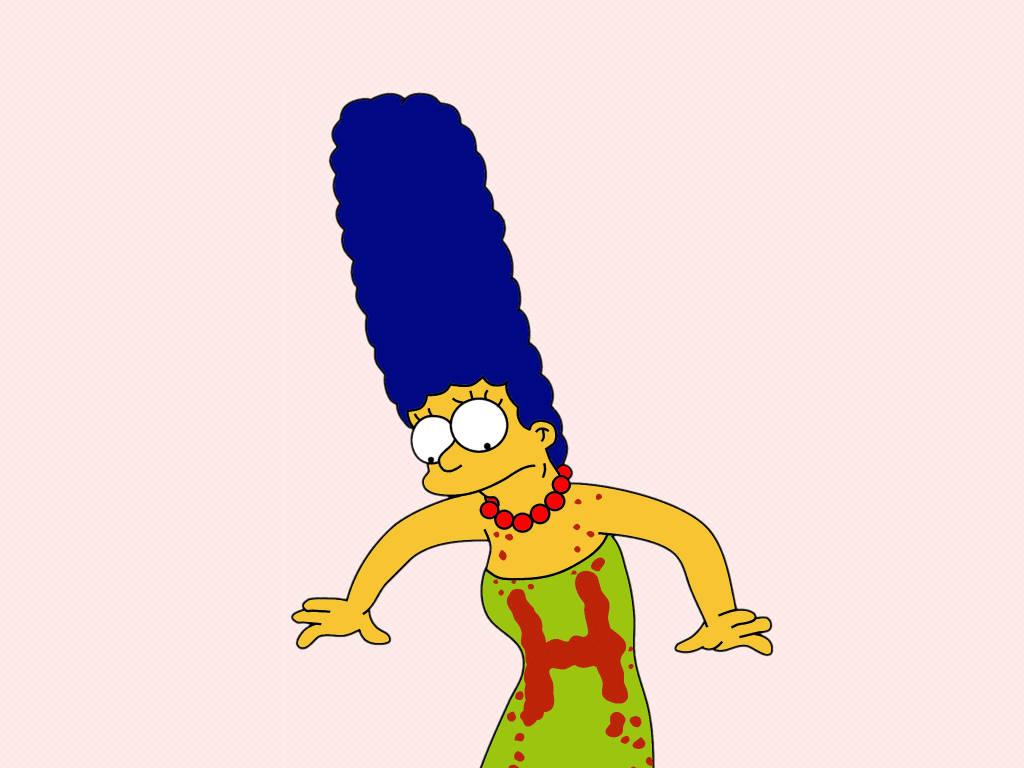 Marge Simpson Funny Cartoon Wallpaper