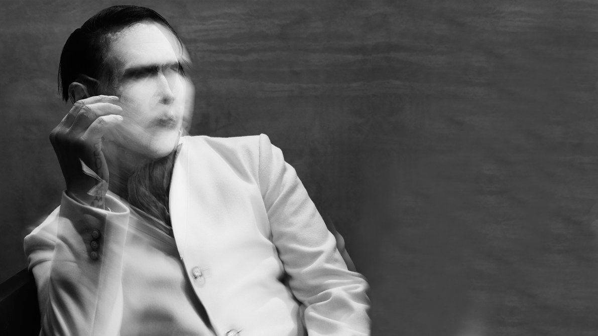 Marilyn Manson Metal Artist Blurry Portrait Wallpaper