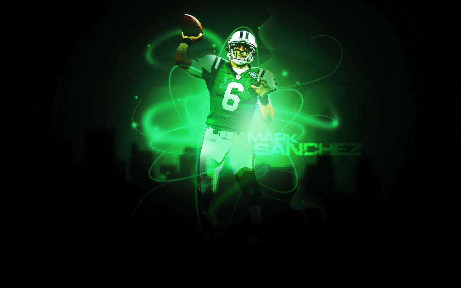 Mark Sanchez Of New York Jets In Action Wallpaper