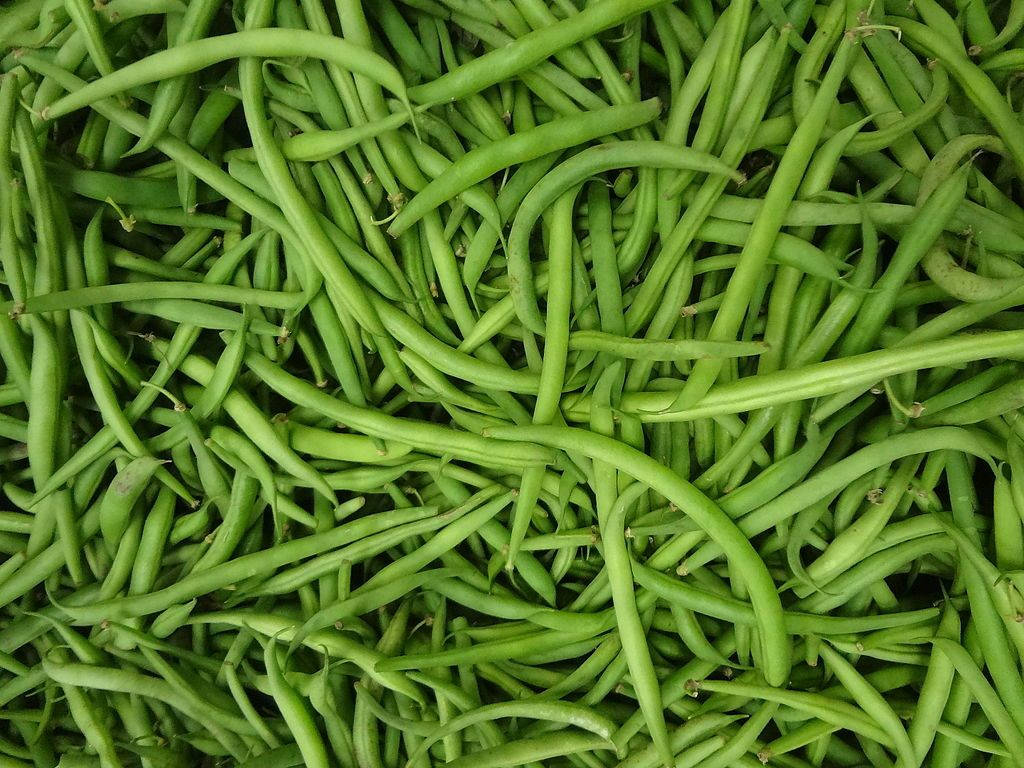 Market Pile Green Beans Wallpaper