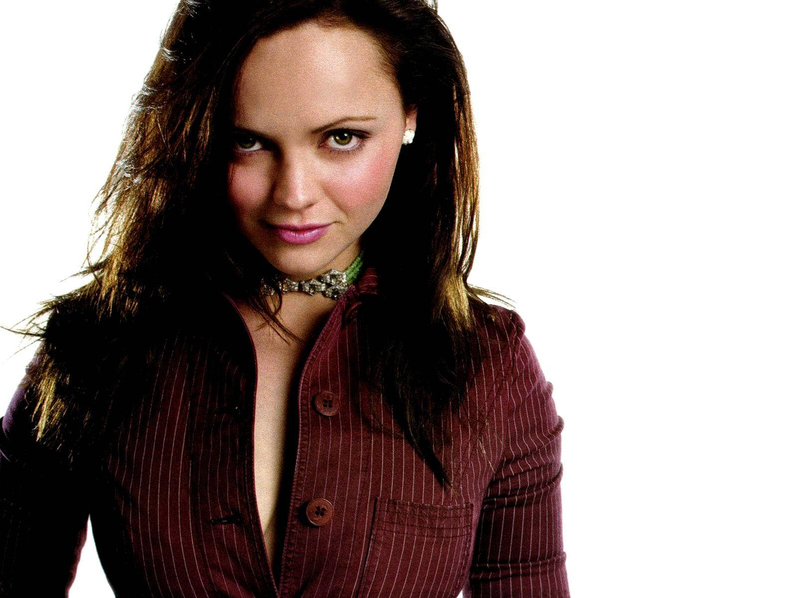 Maroon Top Christina Ricci Wallpaper