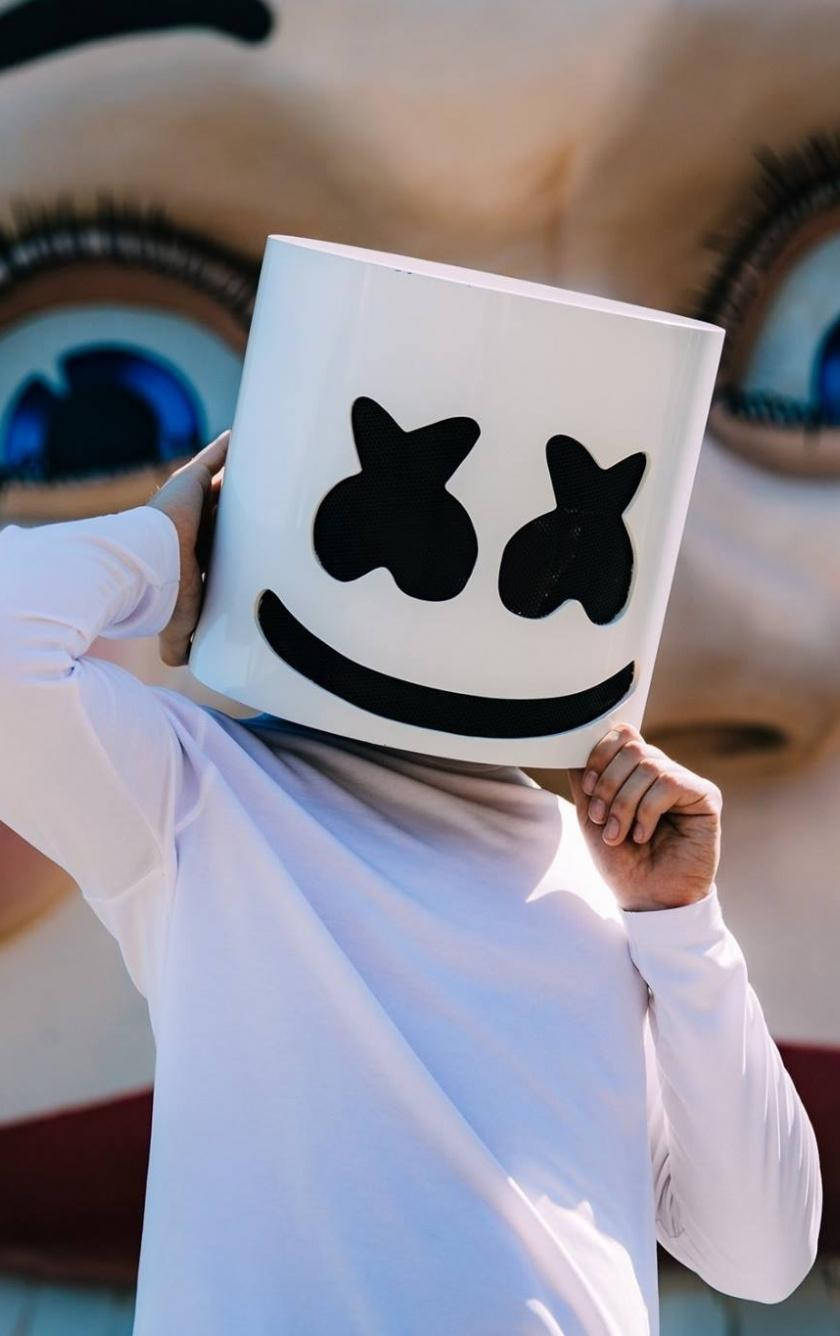 Marshmello Iphone Face Background Wallpaper