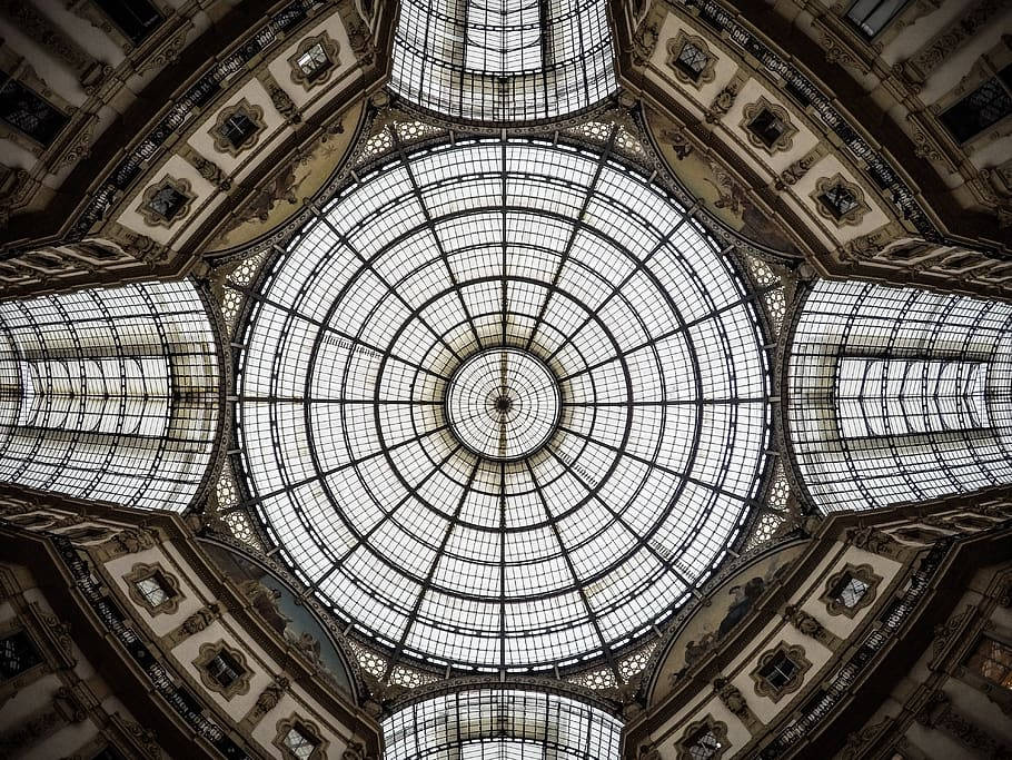 Marvelous Ceiling Architecture In Milan Wallpaper