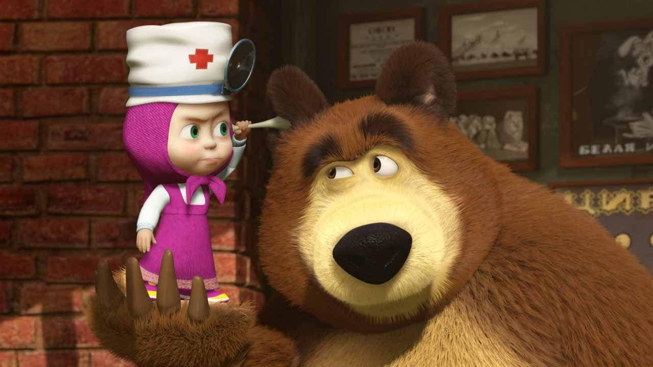 Masha And The Bear Eyebrows Raised Wallpaper