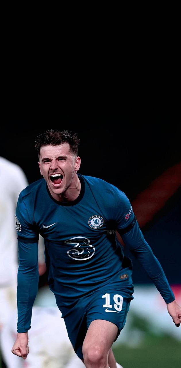 Mason Mount Cheering Mid-run Wallpaper