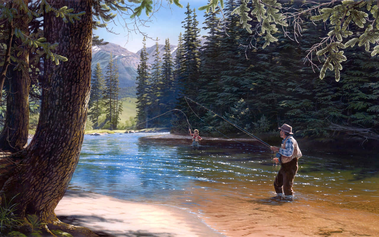 Master The Art Of Fly Fishing Wallpaper