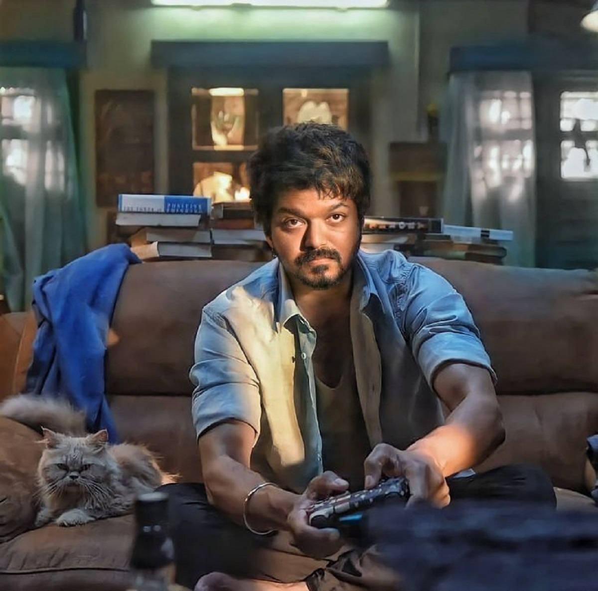 Master Vijay Playing Video Game Wallpaper