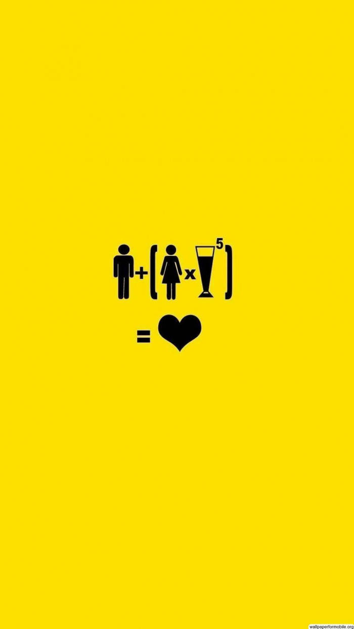 Math Equation Of Love Funny Phone Wallpaper