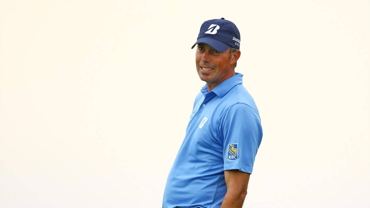 Matt Kuchar In Action During A Professional Golf Tournament Wallpaper