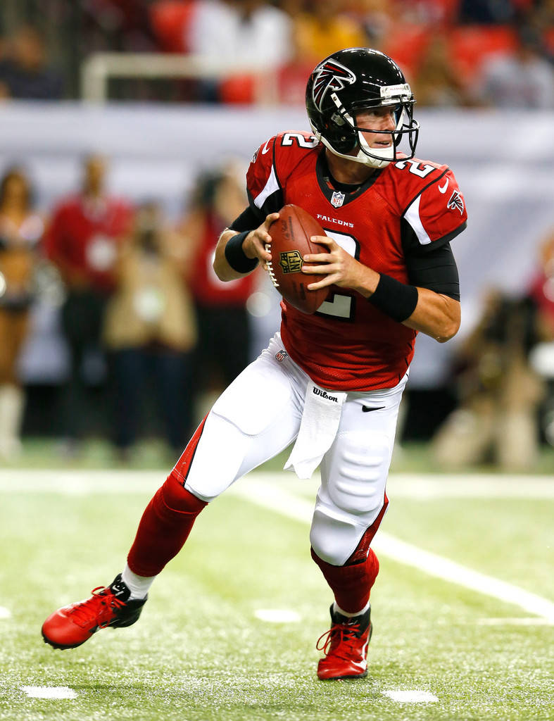 Matt Ryan Gripping A Ball Wallpaper