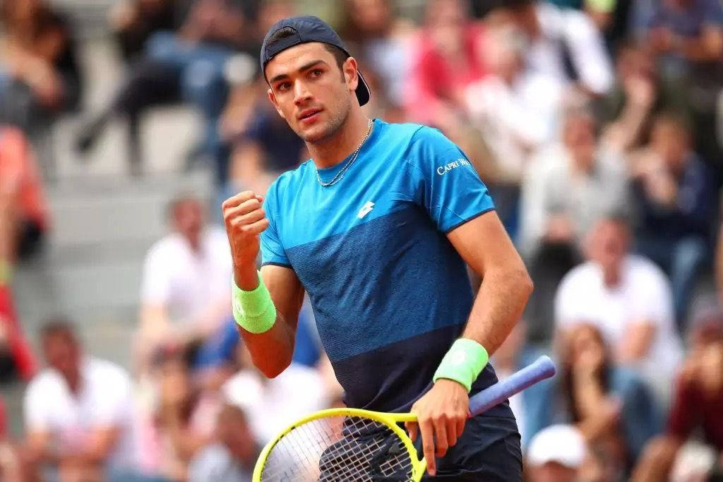 Matteo Berrettini Closed Fist And Racket Wallpaper