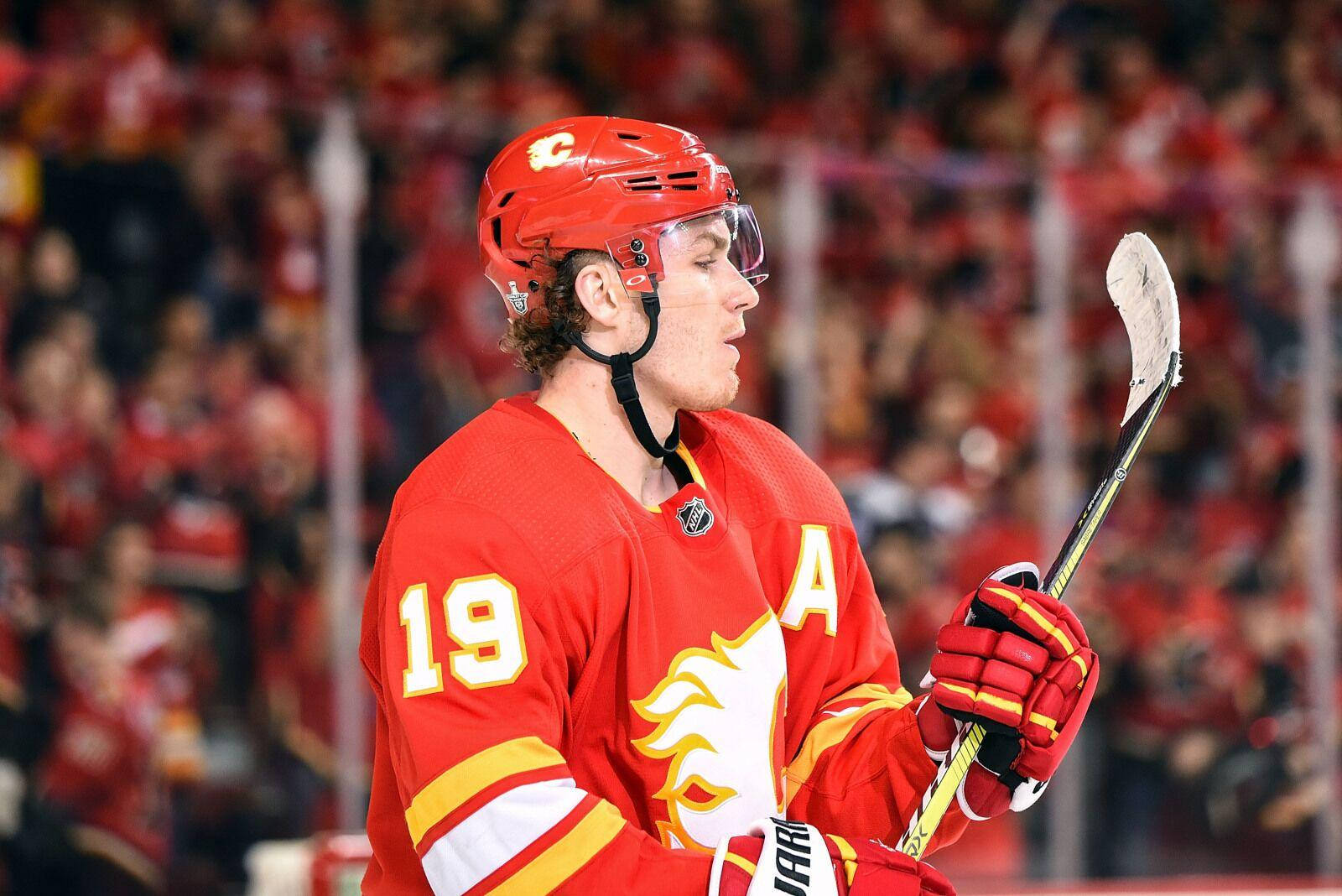 Matthew Tkachuk Calgary Flames Hockey Stick Wallpaper