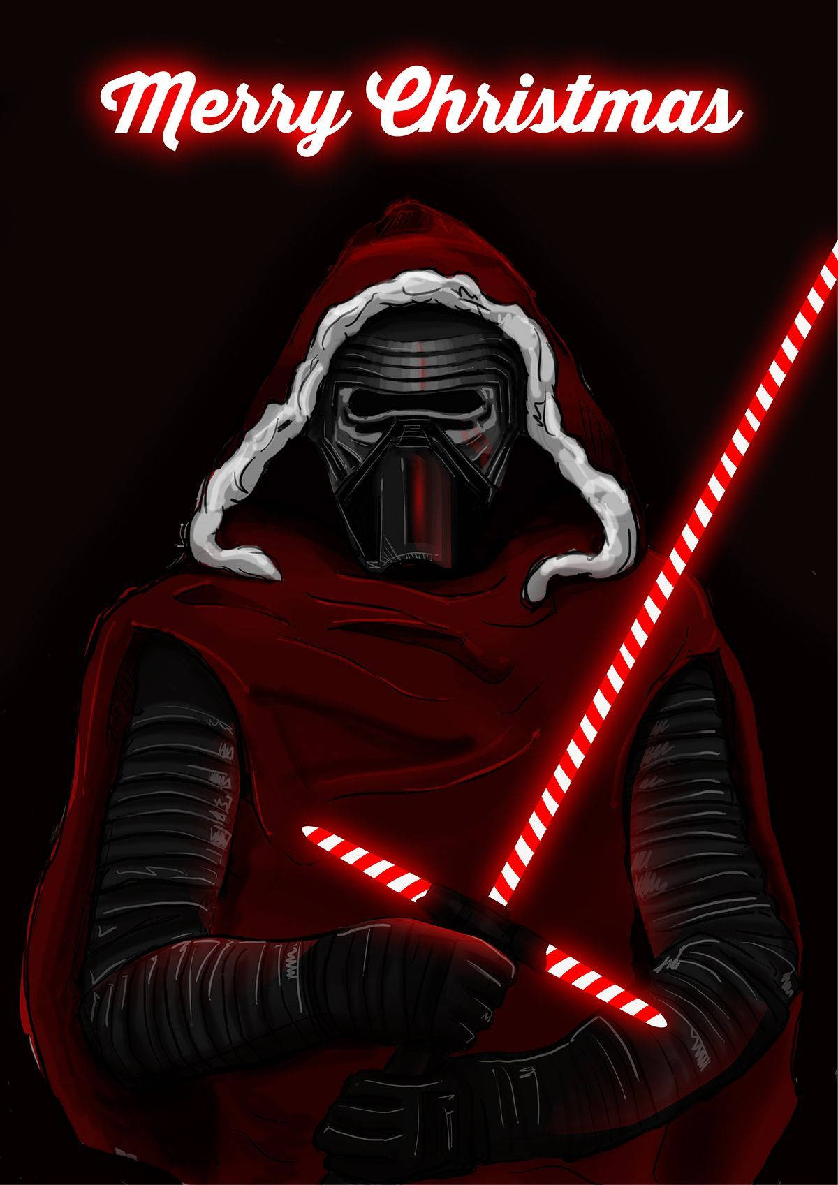 May The Force Of Christmas Be With You. Wallpaper