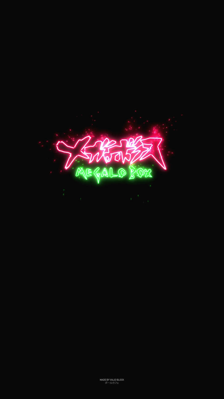 Megalo Box Neon Title Wallpaper