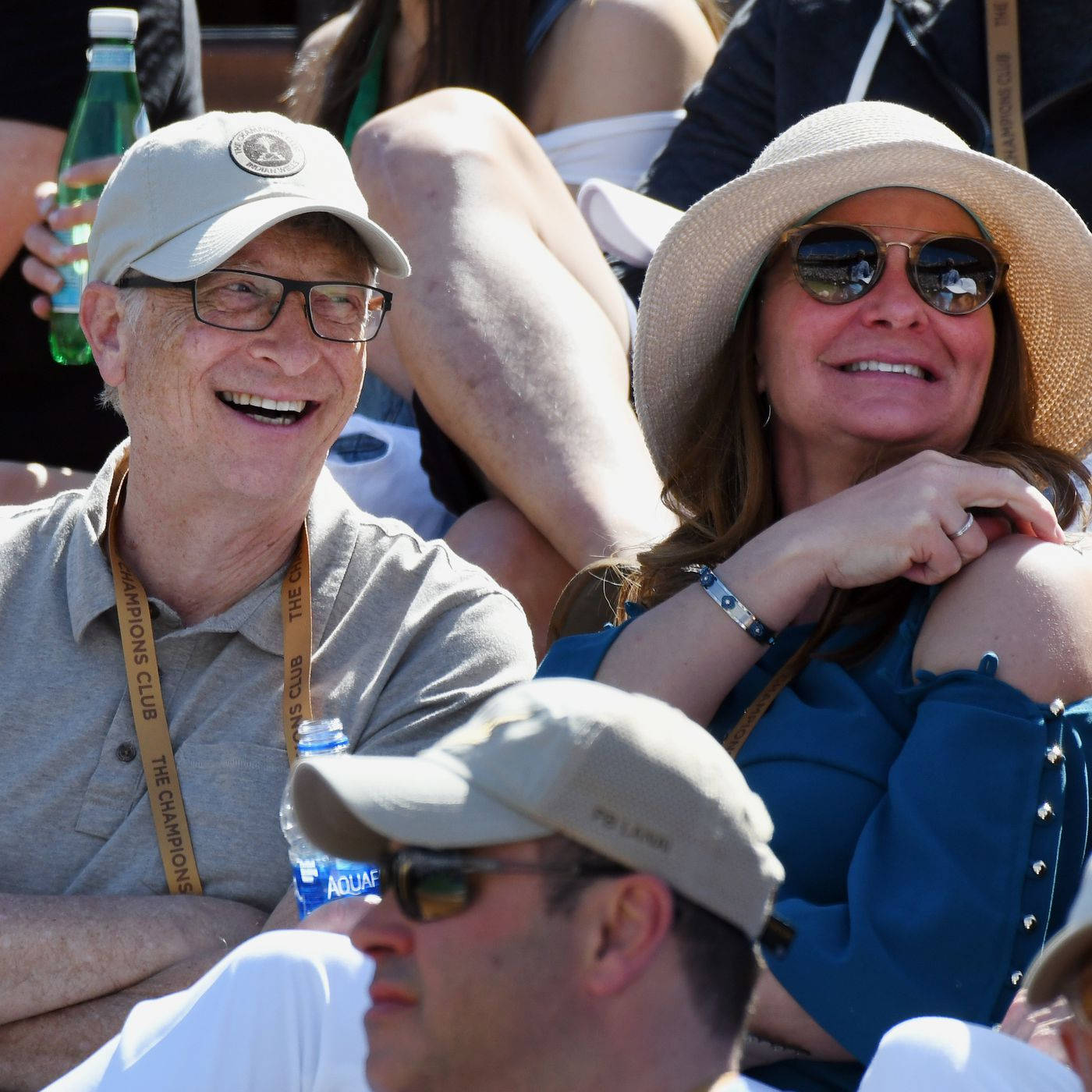 Melinda French Watching A Tennis Match Wallpaper