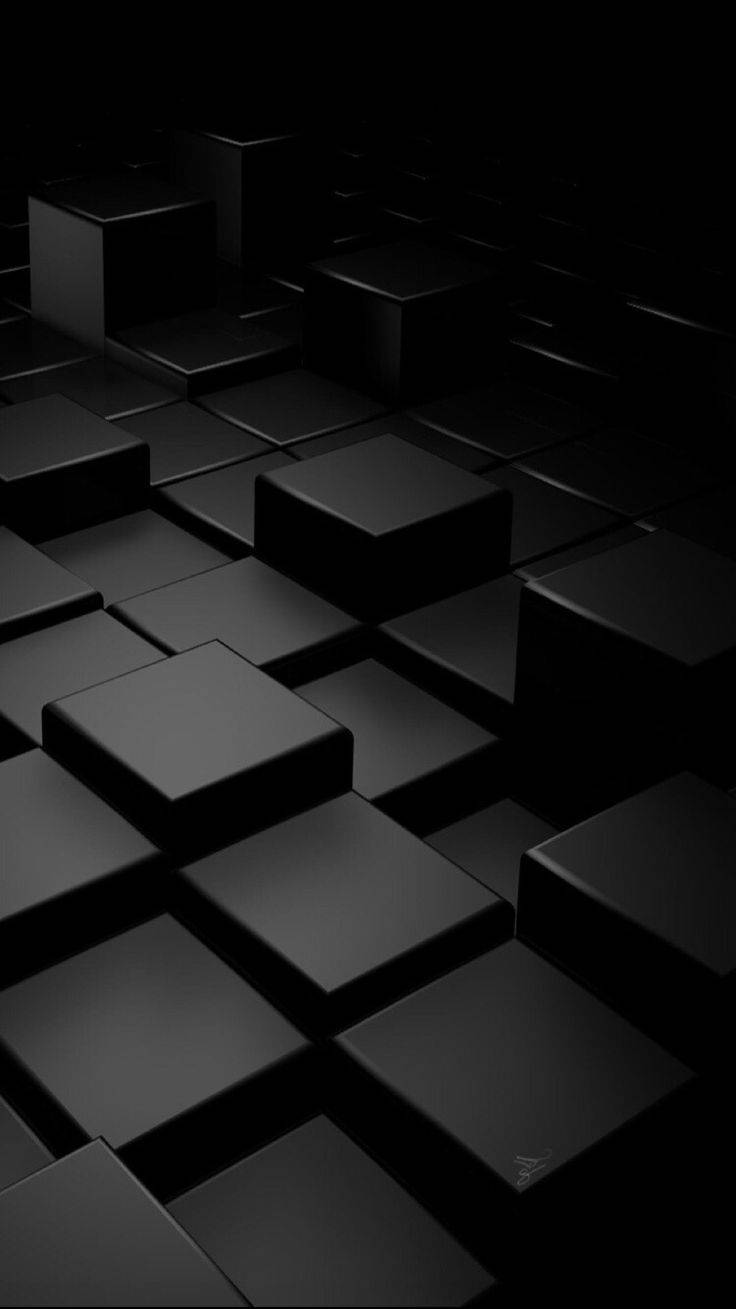 Men Phone 3d Black Blocks Wallpaper