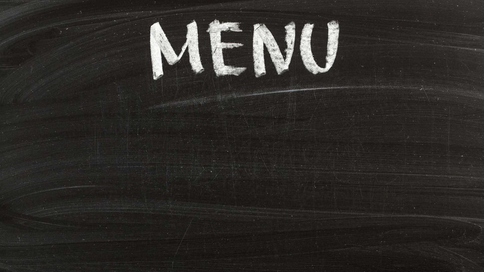 Menu Empty Blackboard Photo Wallpaper