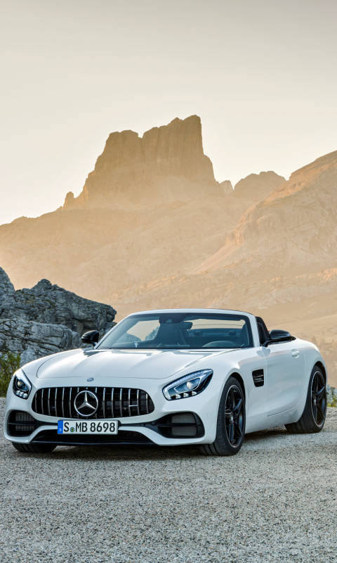 Mercedes Amg In Desert Mountains Iphone Wallpaper