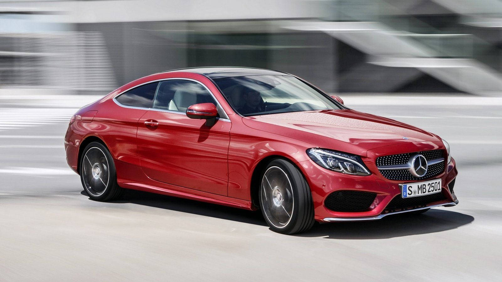 Mercedes Benz C300 Dynamic Red Wallpaper