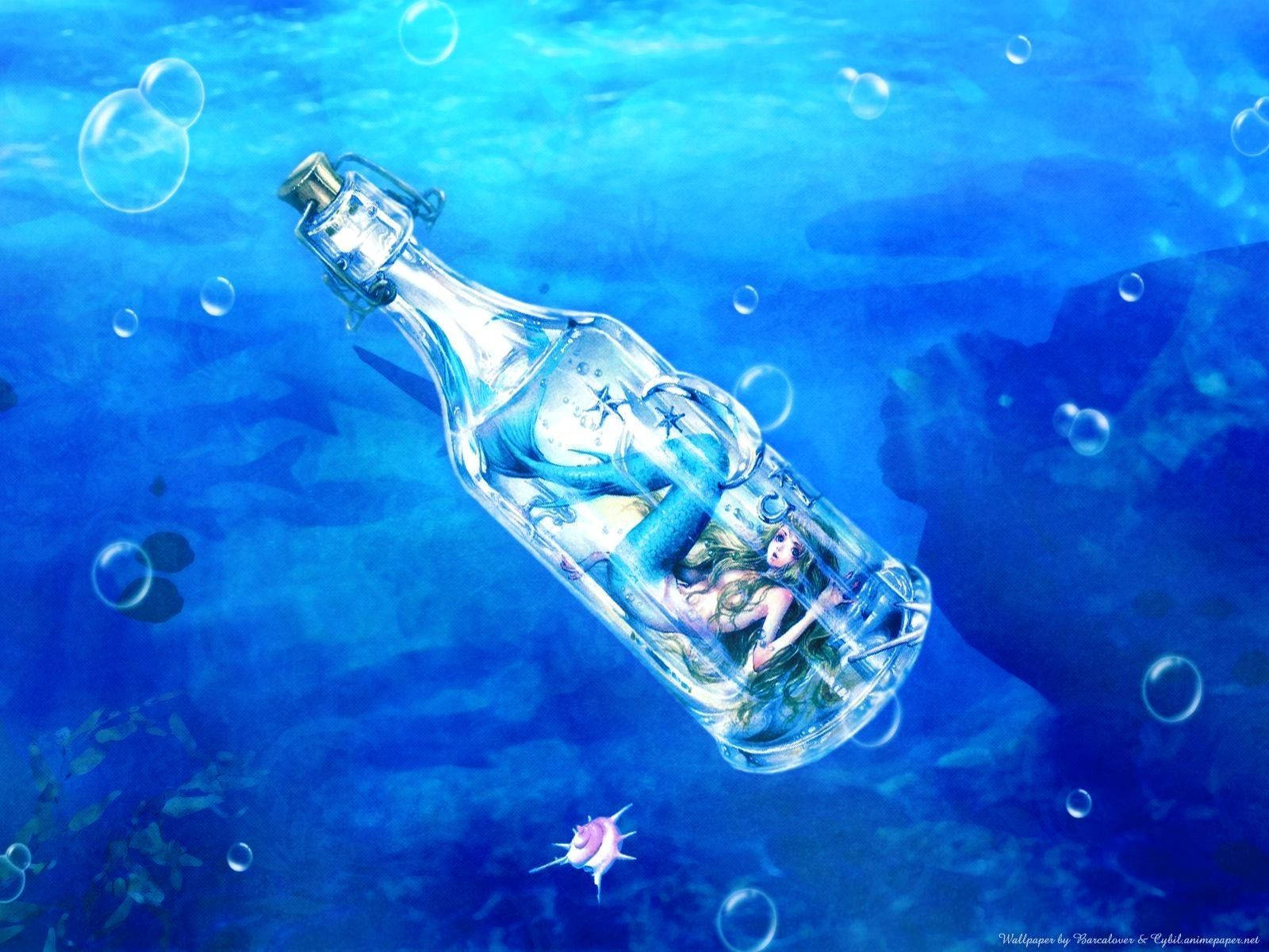 Mermaid In A Bottle Wallpaper