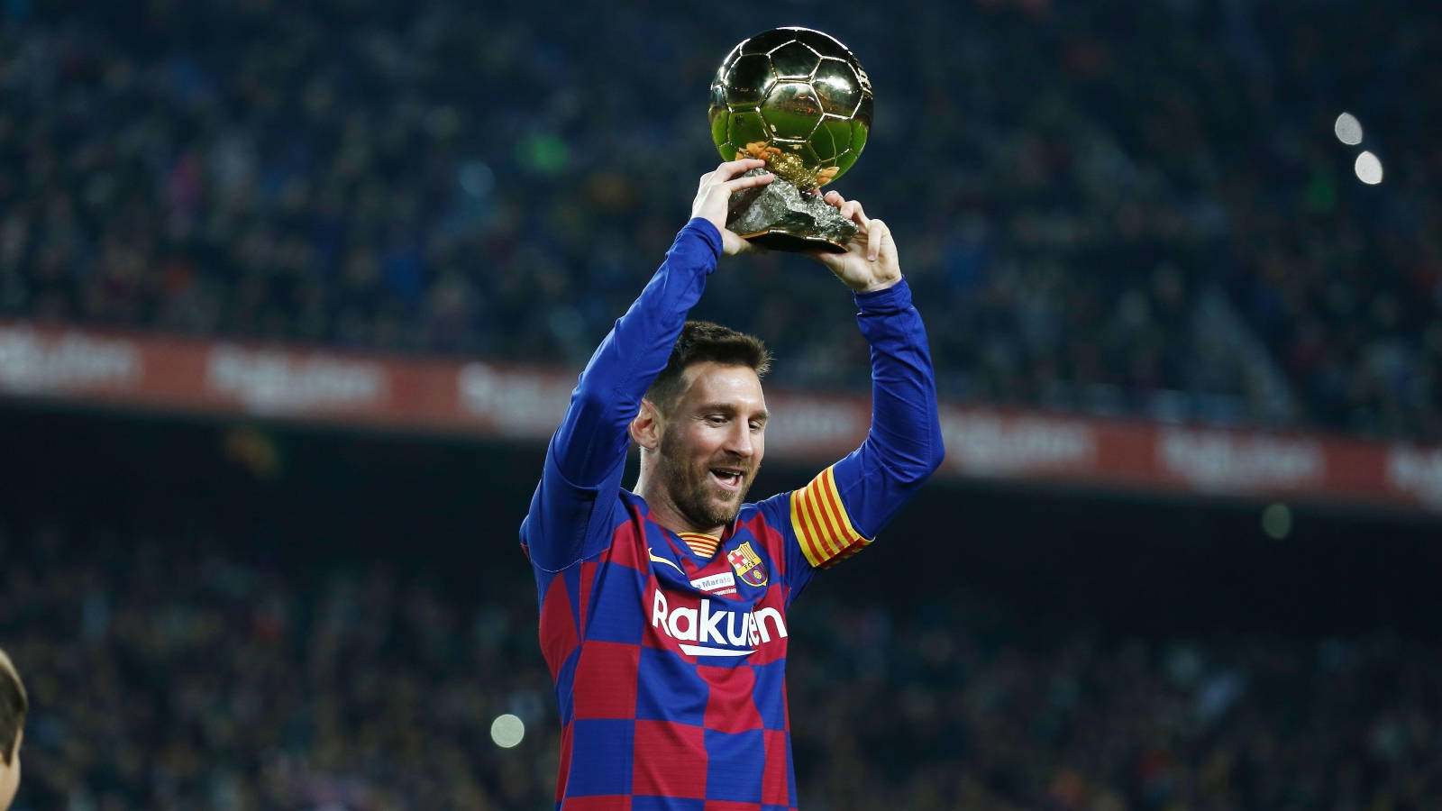 Messi 2021 Showing Ballon D'or Wallpaper