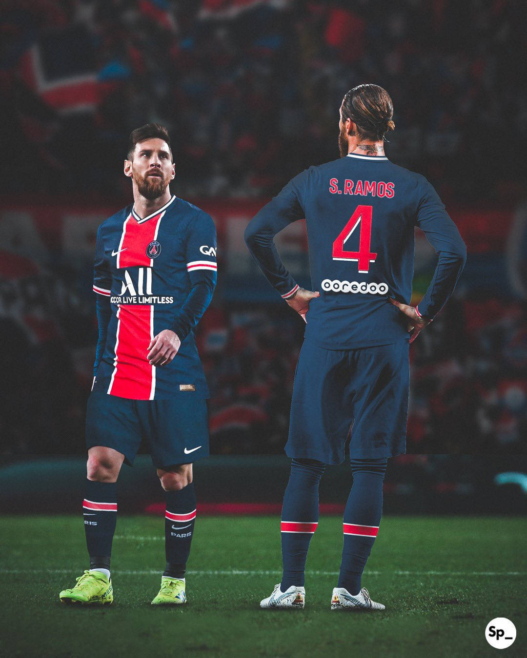 Messi And Ramos Psg Wallpaper