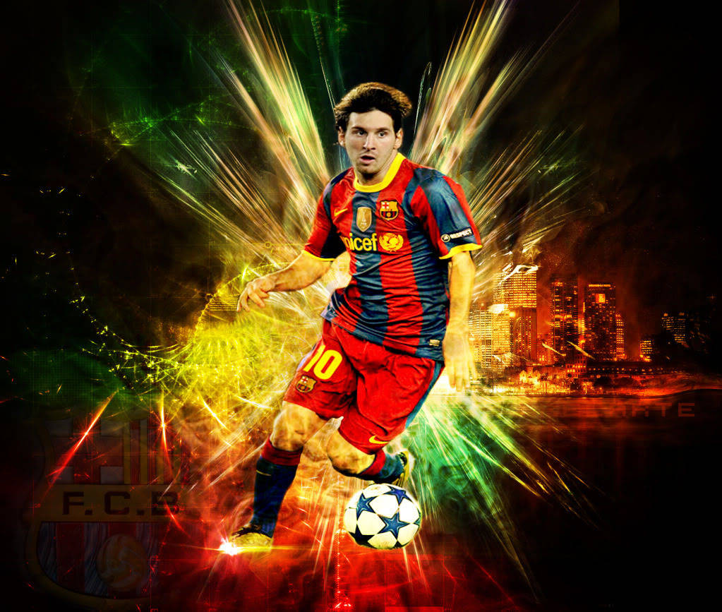 Messi Bright City Art Wallpaper