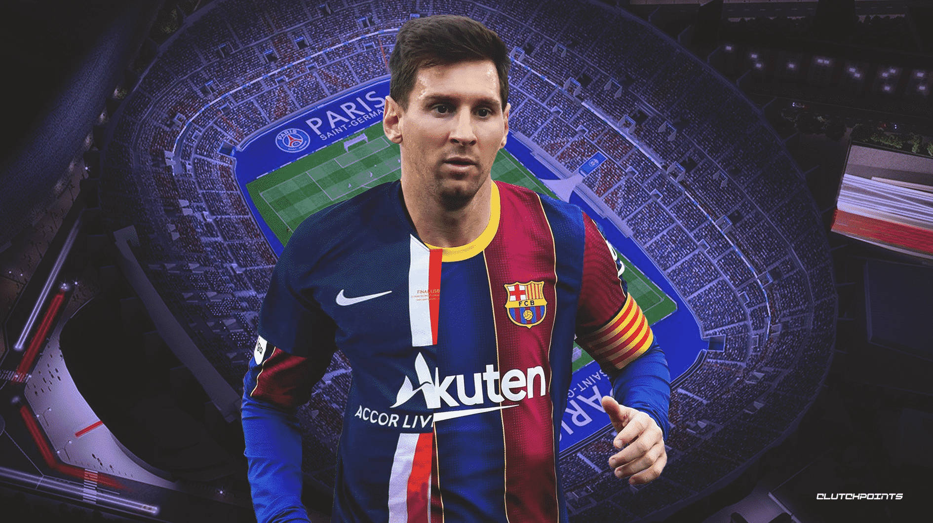 Messi Psg Aerial Stadium Wallpaper