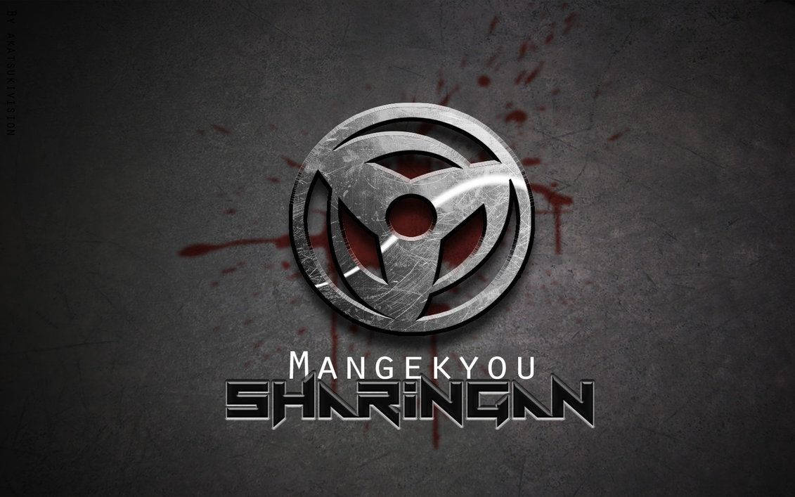 Metallic Mangekyou Sharingan Logo Wallpaper