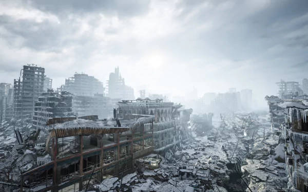 Metro Exodus Winter City 3440x1440 Wallpaper