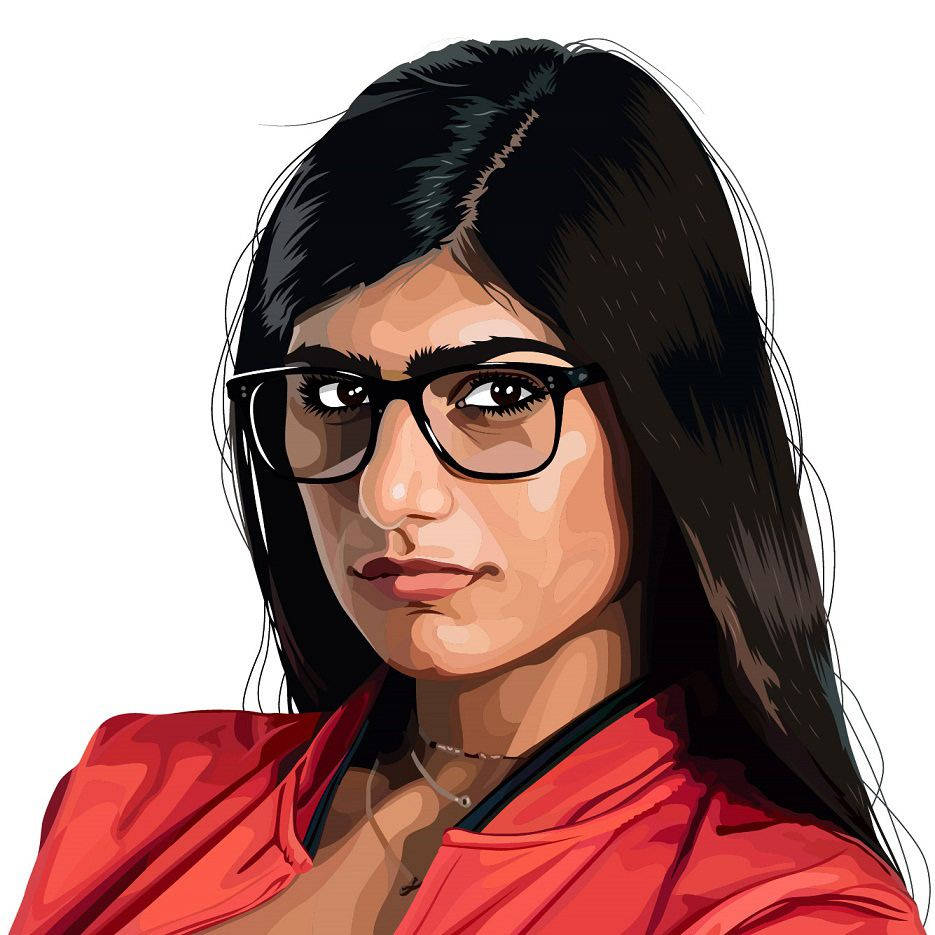 Mia Khalifa Digital Drawing Wallpaper